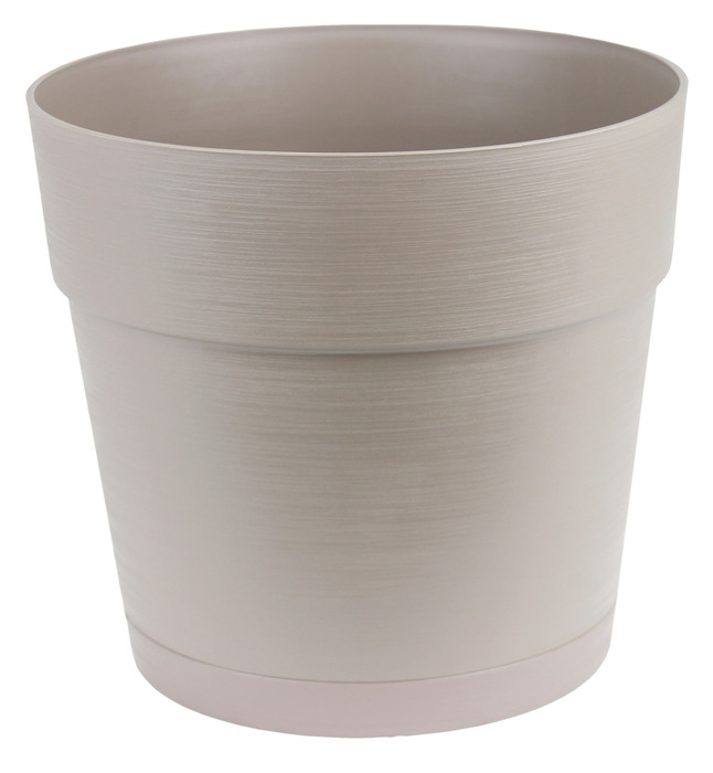 Plastkrukke varm grå Ø29 cm